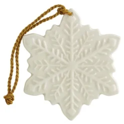 Julornament snökristall 9 cm vit