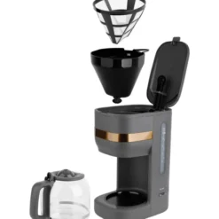 Kaffebryggare 1,5 L grå/guld