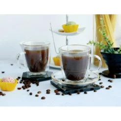 Kaffekopp dubbelväggad 2-pack 24 cl Klar