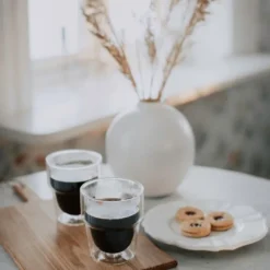 Kaffemugg 32 cl 2-pack dubbelväggad Klar