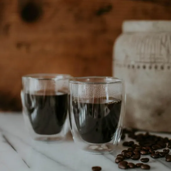 Kaffemugg dubbelväggad 15,5 cl 2-pack Klar