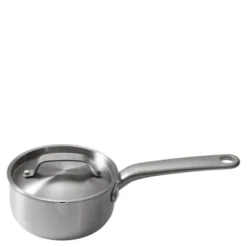 Kastrull med lock 14 cm / 1 L rostfritt stål