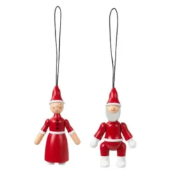 Kay Bojesen Ornaments Santa Claus & Clara 10 cm Röd/Vit