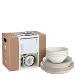 Kiln servis startset 12 delar beige/vit