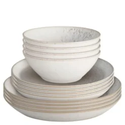 Kiln servis startset 12 delar beige/vit