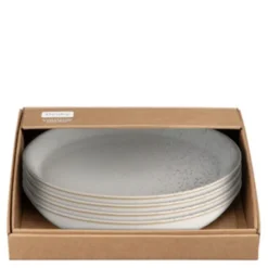 Kiln tallrik 26 cm 4-pack beige/vit
