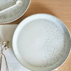 Kiln tallrik 26 cm 4-pack beige/vit