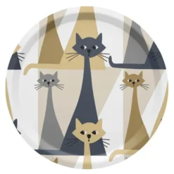 Kitty bricka rund 31 cm guld