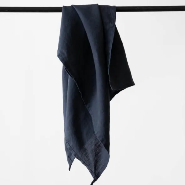 Kökshandduk 50x70 cm night blue linen