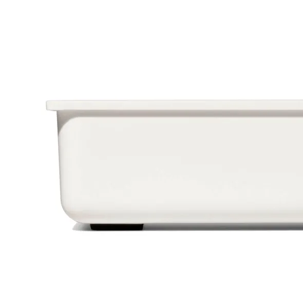 Knivblock för kökslåda 42x14x6 cm vit/grå