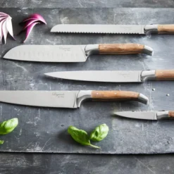 Knivset 5 delar olivträ