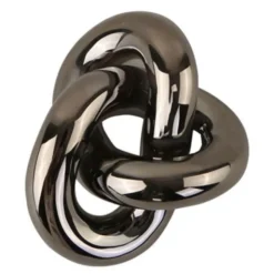 Knot Table Skulptur 6 x 11,5 x 9 cm Mörk silver