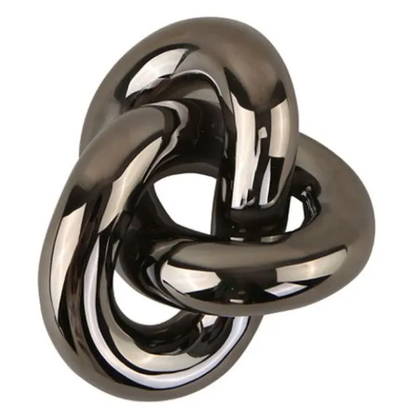 Knot Table Skulptur 6 x 11,5 x 9 cm Mörk silver