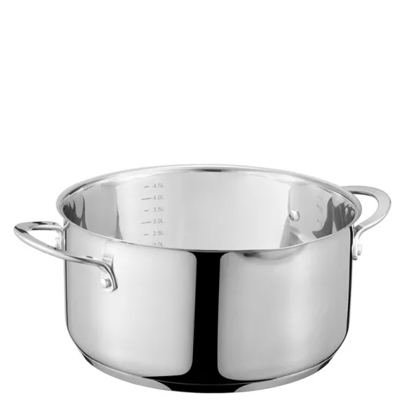 Kosmo gryta med glaslock 5,1 L silver