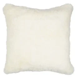 Kudde New Zealand fårskinn kort ull 40x40 cm white