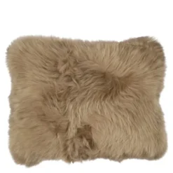 Kudde New Zealand lång ull 35x45 cm taupe