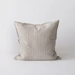 Kuddfodral linne 50x50 cm hazelnut stripe