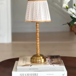 Lampskärm 18 cm Beige Herringbone