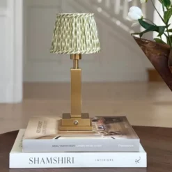 Lampskärm 14 cm Green Ikat
