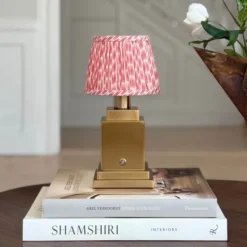 Lampskärm 14 cm Red Ikat