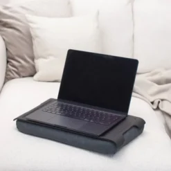 Laptray knäbricka anti-slip 43x23 cm svart/grå