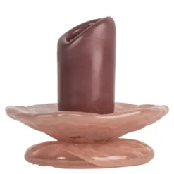 Lara XS ljusstake 9 cm bordeaux/rosa
