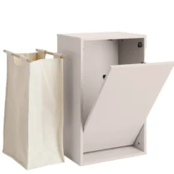 Laundry Boks tvättkorg 30x43x70 cm Silver Cloud Grey