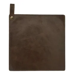 Leather grytlapp 21x21 cm brun