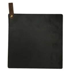 Leather grytlapp 21x21 cm svart