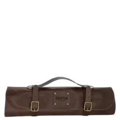 Leather knivväska 41 cm brun