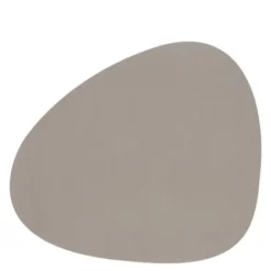 Leather Serene Curve Bordstablett L 37x44 cm Ash