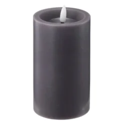 LED blockljus 7,5x12,5 cm mörkgrå