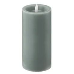 LED blockljus 7,5x15 cm sage