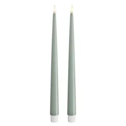 LED lackljus 2,2 x 28 cm 2-pack salviagrön