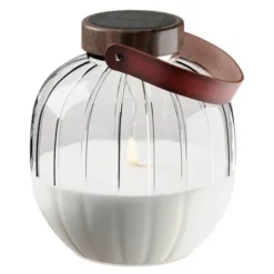 LED lykta i glas 20 x 20 cm solcellsdriven