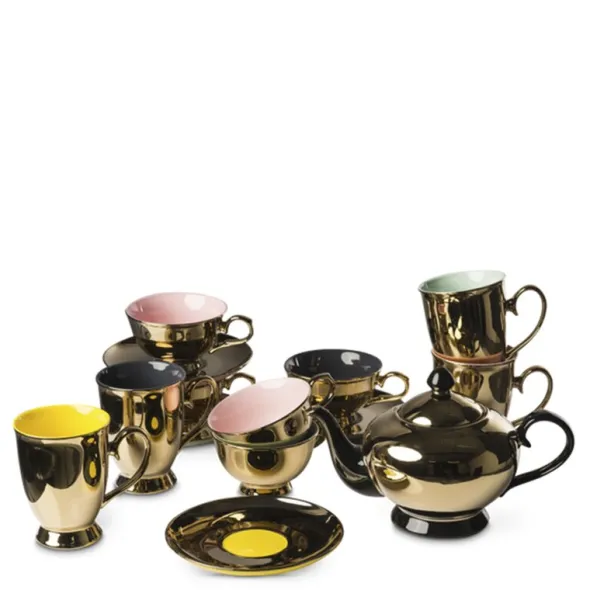 Legacy Mugg 12 cm 4-pack Guld/Flerfärgad