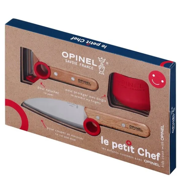 Le Petit Chef knivset för barn röd
