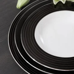 Lerk djup tallrik 23 cm mörk