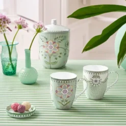Lilly & Lotus stor mugg 36,5 cl 2-pack ljusgrön