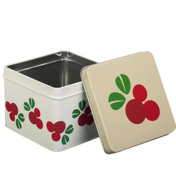Lingon matlåda / förvaringslåda 10x10 cm röd