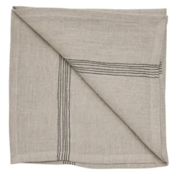 Livia tygservett 45x45 cm beige/svart