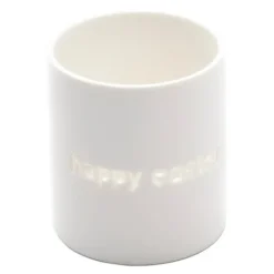 Ljuslykta 7,5 cm Happy Easter vit