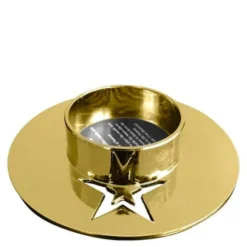 Ljusstake Stjärna 11x11 cm Guld