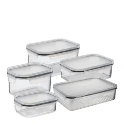 Locknlock Förvaringlåda 5-pack Klar