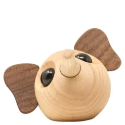 Louis elefant träfigur 5 cm valnöt/ask