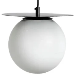 Lush Globe Taklampa 27 cm Svart/vit