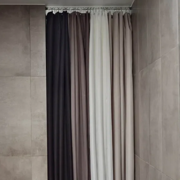 Lux duschdraperi 180x200 cm taupe
