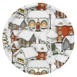 Lyckeby bricka rund 31 cm röd