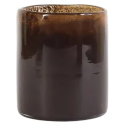 Lyric Ljuslykta Glas 12x14 cm Mörk Brun