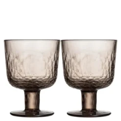 Mainio glas med fot 30 cl 2-pack mocca